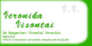 veronika visontai business card